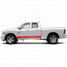Perforierte Streifen Türseiten-Vinylaufkleber Dekorfolie für Dodge Ram 1500 2011-2018 2