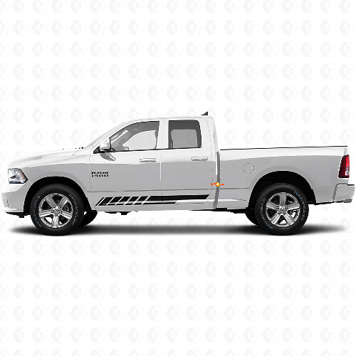 Karierte Streifen Schweller Tür Seiten Vinylaufkleber Decal Grafik für Dodge Ram 1500 2011-2018