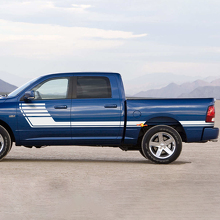 Karierte Streifen Türseitiger Vinyl-Aufkleber Dekor für Dodge Ram 1500 2009-2018 2