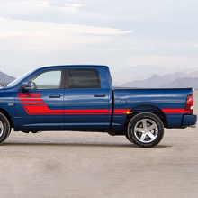 Karierte Streifen Türseitiger Vinyl-Aufkleber Dekor für Dodge Ram 1500 2009-2018 3