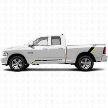 Karierte Streifen Seitenschweller Heckseite Vinylaufkleber Aufkleber Grafik für Dodge Ram 1500 2011-2018 2