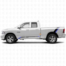 Karierte Streifen Seitenschweller Heckseite Vinylaufkleber Aufkleber Grafik für Dodge Ram 1500 2011-2018 3