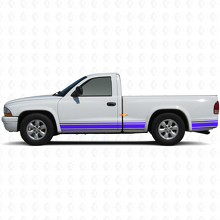 Aufkleber aus Vinyl für Seitenschweller mit geraden Linien für Dodge Dakota 1997-2004 2