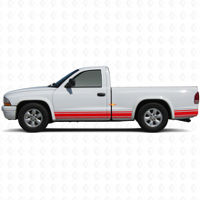 Aufkleber aus Vinyl für Seitenschweller mit geraden Linien für Dodge Dakota 1997-2004 3