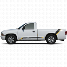 Schachbrett-Streifen Seitenschweller Heckseiten Vinylaufkleber für Dodge Dakota 1997-2004 2