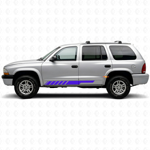 Karierte Streifen Schweller Tür Seiten Vinylaufkleber Decal für Dodge Durango 1998-2003 2