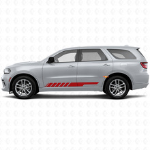 Schachbrett-Streifen Schweller Tür Vinyl-Aufkleber Decal für Dodge Durango 2011+ 3