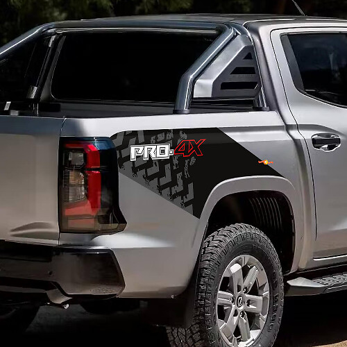 Reifenprofil-Grafik Aufkleber für hinteren Kotflügel für Nissan Navara PRO 4X 1