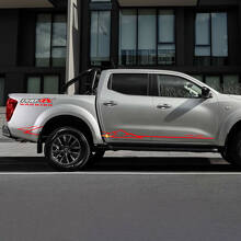 Mouintains Style Dünner Streifen Seiten Vinylaufkleber Decal für Nissan Navara PRO 4X Warrior 3