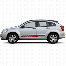 Schachbrett-Streifen Tür-Schweller Vinyl-Aufkleber Dekor für Dodge Caliber 2007-2012 3