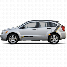 Twin Stripes Schweller Seitenheck Vinylaufkleber Decal für Dodge Caliber 2007-2012 2