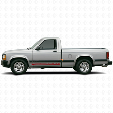 Karierte gebogene Streifen Rocker Panel Vinyl-Aufkleber Decal für Dodge Dakota 1987-1996 3