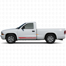 Schachbrettmuster Geschwungene Streifen Seitenschweller Vinylaufkleber Decal für Dodge Dakota 1997-2004 3