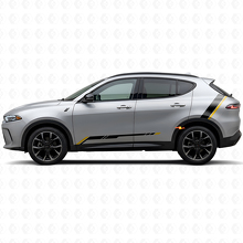 Twin Stripes Einstiegsleisten Hintere Seiten Vinyl Aufkleber Decal für Dodge Hornet 2023+ 2