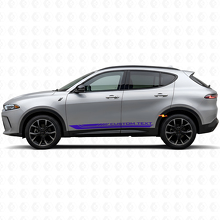 Karierte gebogene Streifen Schweller Vinylaufkleber Decal für Dodge Hornet 2023+ 2