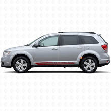 Karierte gebogene Streifen Seitenschweller Vinyl-Aufkleber Decal für Dodge Journey 2009-2020 3