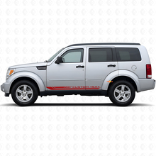 Karierte Gebogene Streifen Schweller Vinylaufkleber Decal für Dodge Nitro 2007-2011 3