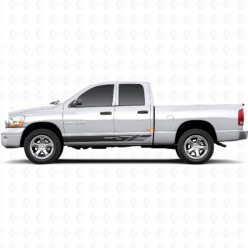 Verzierte Streifen Seitenleisten Vinyl-Aufkleber Dekor für Dodge Ram 1500 2002-2008