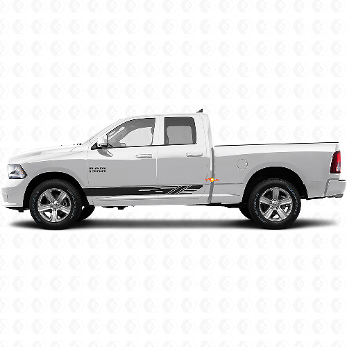 Verzierte Streifen Schweller-Vinyl-Aufkleber für Dodge Ram 1500 2011-2018