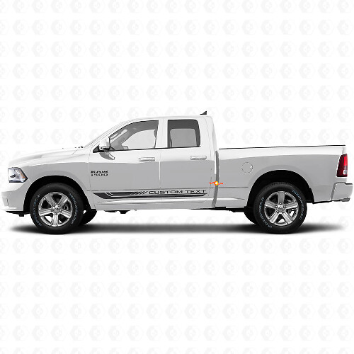 Karierte gebogene Streifen Seitenleisten-Vinylaufkleber für Dodge Ram 1500 2011-2018