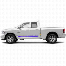 Karierte gebogene Streifen Seitenleisten-Vinylaufkleber für Dodge Ram 1500 2011-2018 2