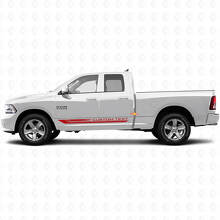 Karierte gebogene Streifen Seitenleisten-Vinylaufkleber für Dodge Ram 1500 2011-2018 3