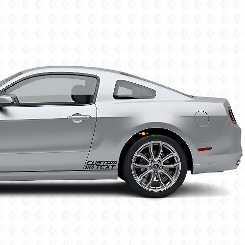 Racing-Checkered-Style Seitenvinylaufkleber für Musclecar 2010-2020