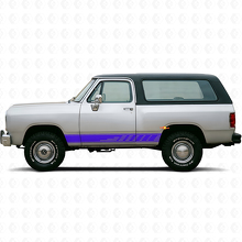 Perforierte Streifen Schweller Vinylaufkleber Decal für Dodge Ramcharger 1974-1993 2