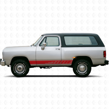 Perforierte Streifen Schweller Vinylaufkleber Decal für Dodge Ramcharger 1974-1993 3