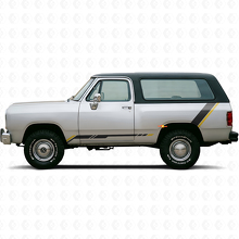 Doppelstreifen Schweller Seiten Vinyl-Aufkleber Decal für Dodge Ramcharger 1974-1993 2
