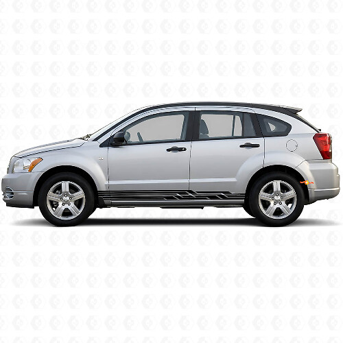 Verschlungene gebogene Streifen Schweller Tür Vinylaufkleber für Dodge Caliber 2007-2012 1