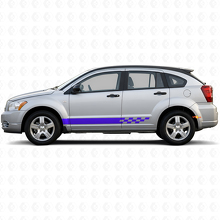 Schachbrett-Streifen Schweller Vinyl-Aufkleber für Dodge Caliber 2007-2012 2
