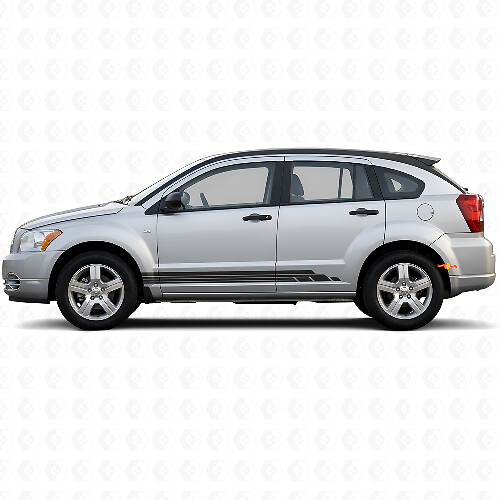 Gebogene Streifen Schweller Tür Vinyl-Aufkleber für Dodge Caliber 2007-2012 1