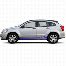 Berge Breite Streifen Schweller Vinyl-Aufkleber für Dodge Caliber 2007-2012_2