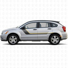 Twin Stripes Türseiten Vinylaufkleber für Dodge Caliber 2007-2012 2