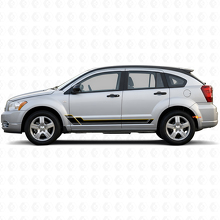 Twin Stripes Seitenschweller Vinyl-Aufkleber für Dodge Caliber 2007-2012 2