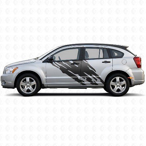 Schlamm-Spritz-Grafik Türseiten- Vinyl-Aufkleber für Dodge Caliber 2007-2012 1