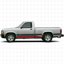 Gebogene Streifen Schweller Tür Vinylaufkleber für Dodge Dakota 1987-1996 3