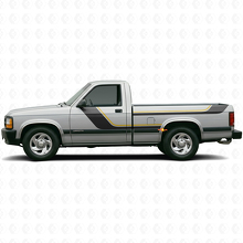 Twin Stripes Seiten-Vinylaufkleberset für Dodge Dakota 1987-1996 2