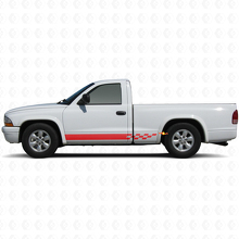 Schachbrett-Streifen-Schweller-Vinylaufkleber für Dodge Dakota 1997-2004 3