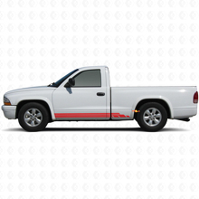 Geschwungene Streifen Seitenschweller Tür Vinylaufkleber für Dodge Dakota 1997-2004 3