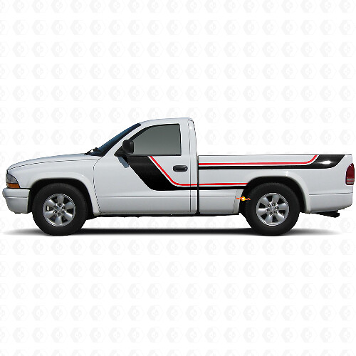 Twin Stripes Seiten Vinyl Aufkleber Set für Dodge Dakota 1997-2004
