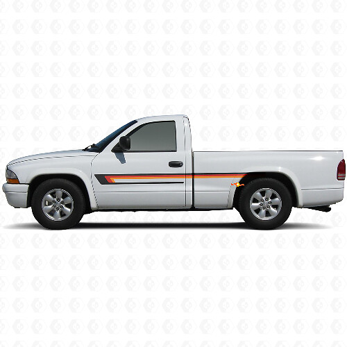 Dreifach-Streifen-Türseiten-Vinylaufkleber für Dodge Dakota 1997-2004