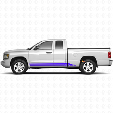 Gebogene Streifen Schweller Tür Vinyl-Aufkleber für Dodge Dakota 2005-2011 2