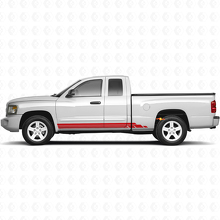 Gebogene Streifen Schweller Tür Vinyl-Aufkleber für Dodge Dakota 2005-2011 3