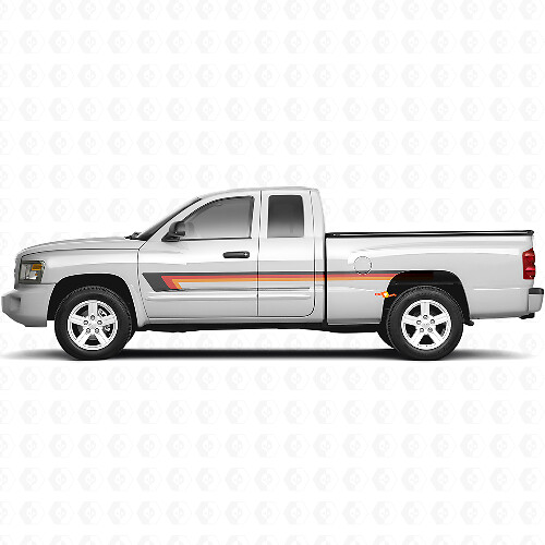 Vinylaufkleber mit dreifachem Streifen für Türseite für Dodge Dakota 2005-2011 1
