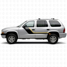 Zwillingsstreifen Türseiten-Vinylaufkleber für Dodge Durango 1998-2003 2