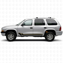 Twin-Stripes Schweller Vinyl-Aufkleber-Kit für Dodge Durango 1998-2003_2