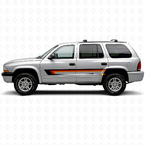 Drei Streifen Türseiten-Vinylaufkleber für Dodge Durango 1998-2003