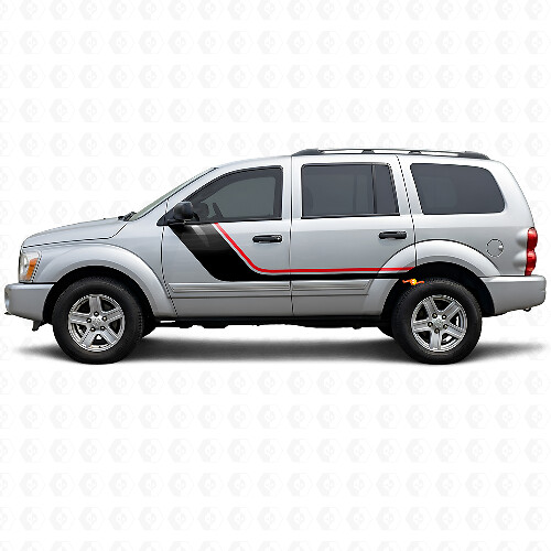 Twin-Stripes Türseiten-Vinylaufkleber für Dodge Durango 2004-2009 1